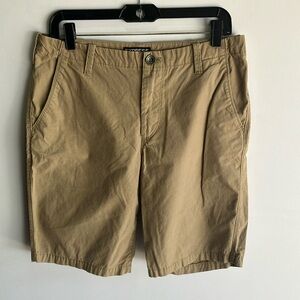 Express Tan Flat Front Shorts Timeless Design
